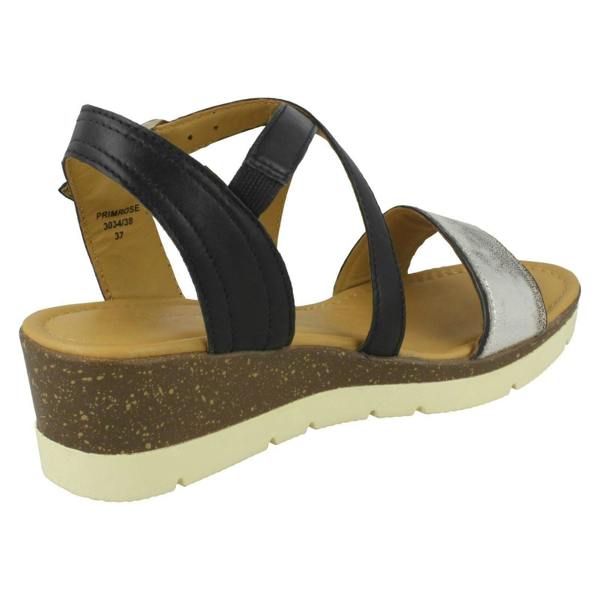 Padders Ladies Padders Wedge Heeled Sandals Primrose