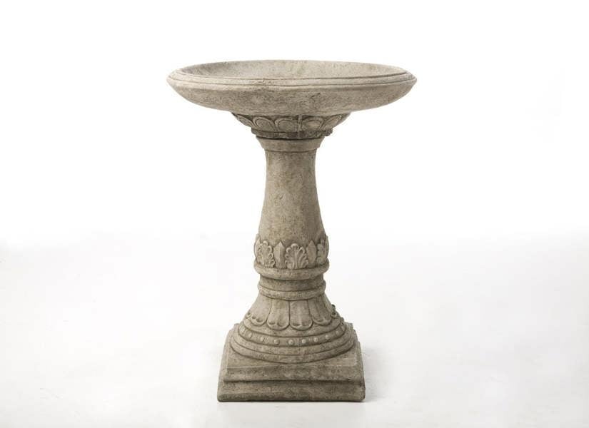 Stone Cast Garden Bench and LaLa Design Birdbath