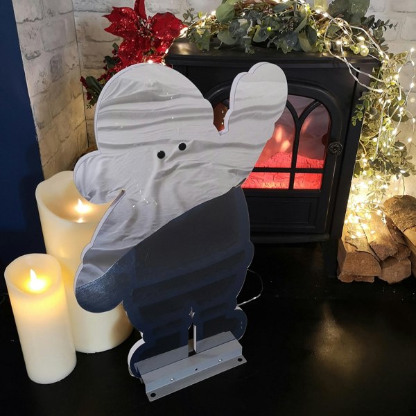 Samuel Alexander 56cm Infinity Light up Standing Santa Christmas Decoration with Multi-Coloured LEDs on Metal Base