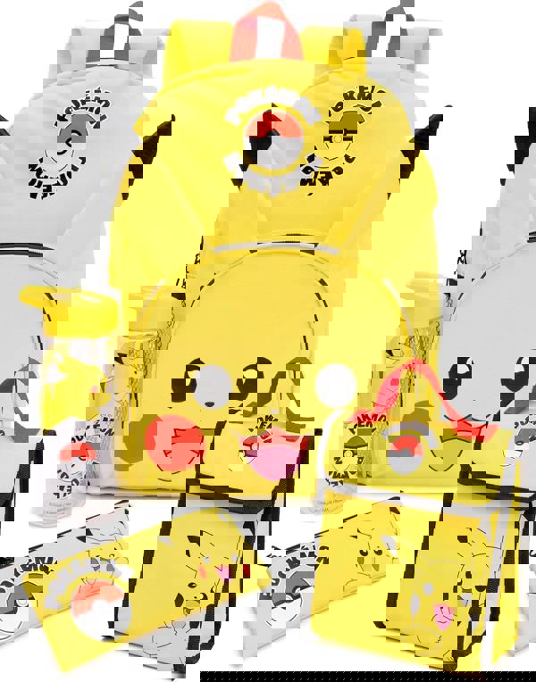 Pokemon Boys Yellow Pikachu 4 Piece Backpack Set