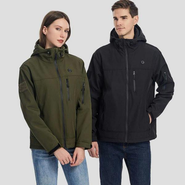 Anniou Heated Hooded Softshell Jacket
