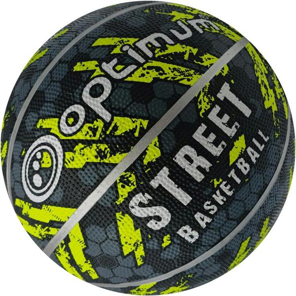 Street Basketball Black/Yellow Mini – Durable Outdoor Basketball - Optimum