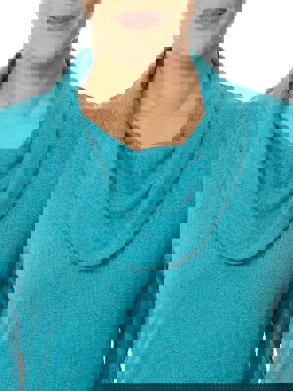 PennyPlain Cowl Neck Top - Azure