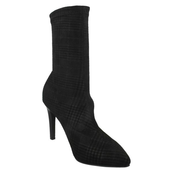 Spot On Ladies Spot On High Stiletto Heel Ankle Boots F50924