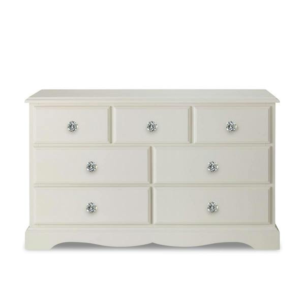 Statement Furniture Romance Large 3 Over 4 Chest of Drawers with Crystal Handles