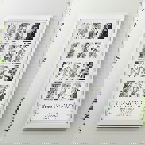 Personalised Memento Company Personalised Wedding White Multi Photo Frame
