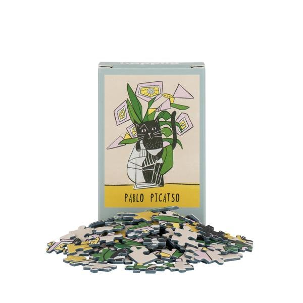 Happily Puzzles Art Cats Set - 6 x 99 Piece Mini Jigsaw Puzzles