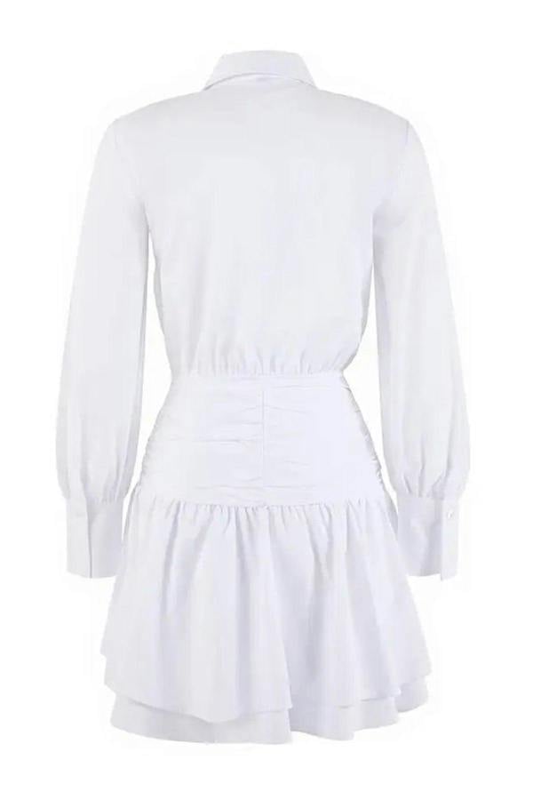 WOVCOR Mini Poplin Woven Dress with Waist Detail