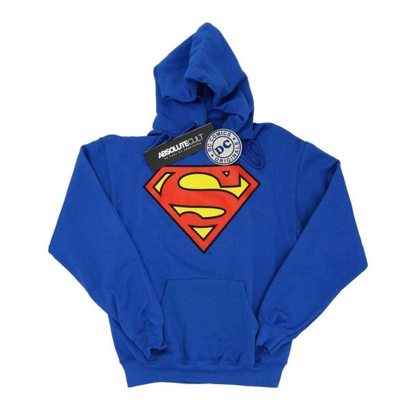 DC Comics Mens Superman Logo Hoodie - Royal Blue