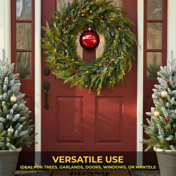 Shatchi 2cm Red Glossy Christmas Bauble for Festive Home Styling and Seasonal Displays