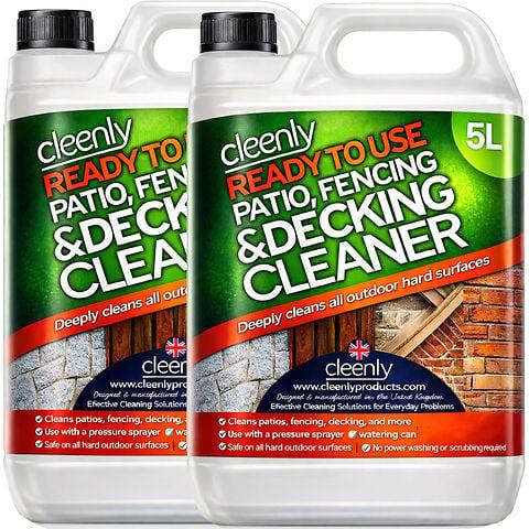 Cleenly Ready to Use Patio Cleaner, Removes Dirt and Grime From Patios, Decking, Driveways, Paving and More 10L