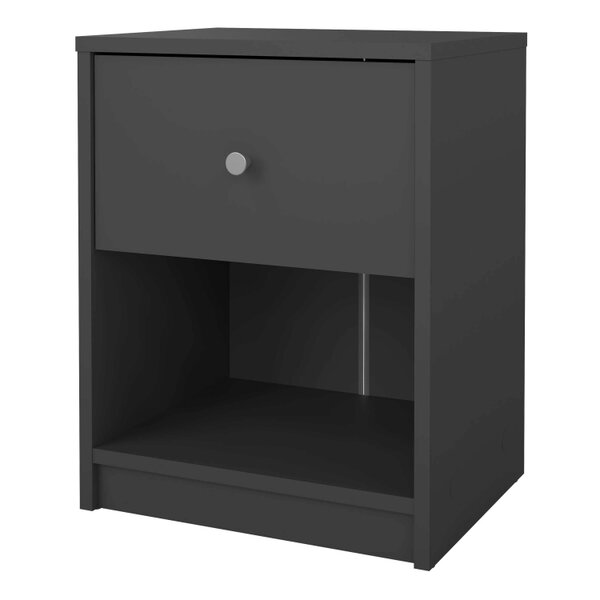 Wyld Haus Kaohsiung Dark Grey Bedside Table 1 Drawer