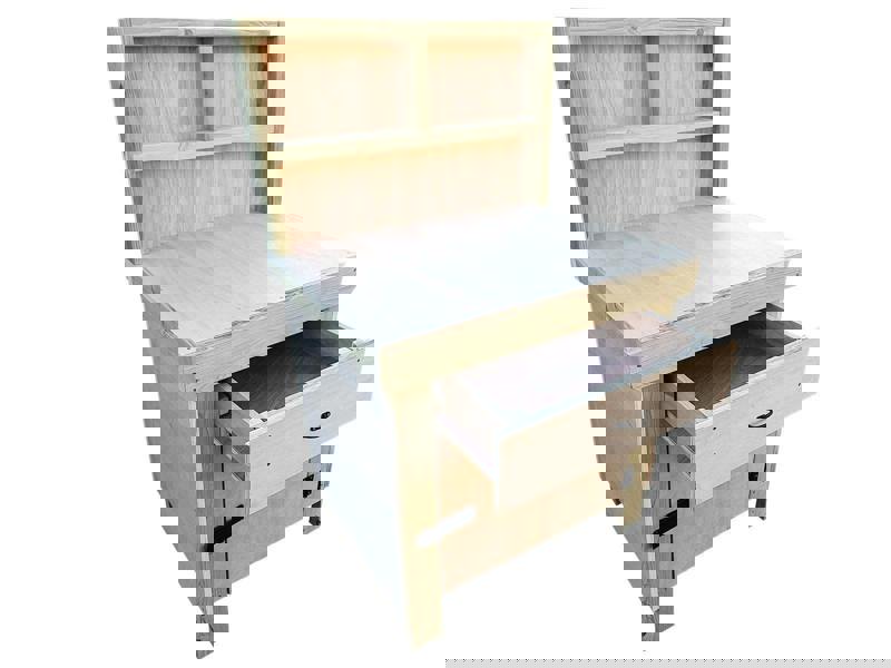 Wooden MDF Top Storage Workbench (V.4) – Sturdy Tool Cabinet with Lockable Cupboard, Drawers and Back Panel, Ideal for Garages, Workshops, and Studios