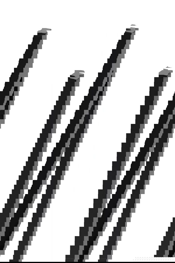 Living and Home 71cm/27.95 inch 2Pcs Black N-shaped Anti-Slip Metal Table Legs Furniture Replacement Legs for DiningTable, Desks and Workbenches