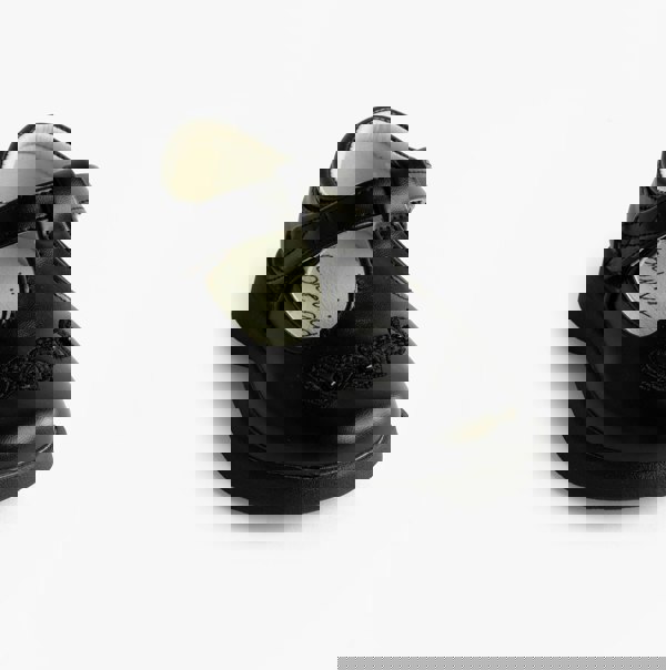 Boulevard Girls Touch Fasten T-Bar School Shoes Black Matt