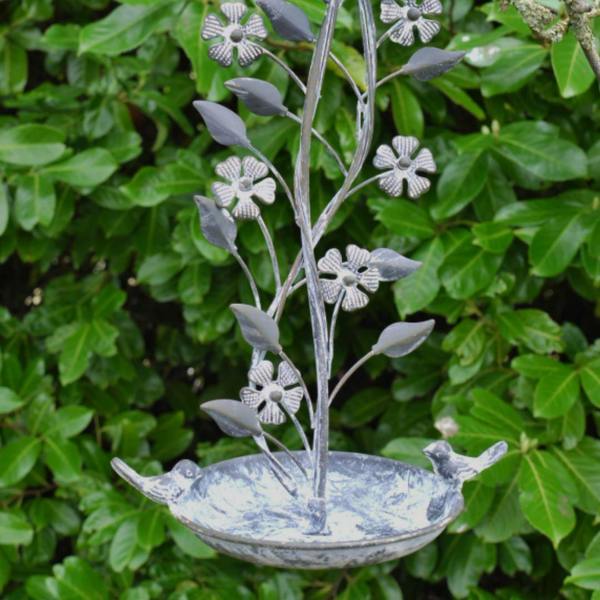 Flower with Robin Hanging Bird Feeder