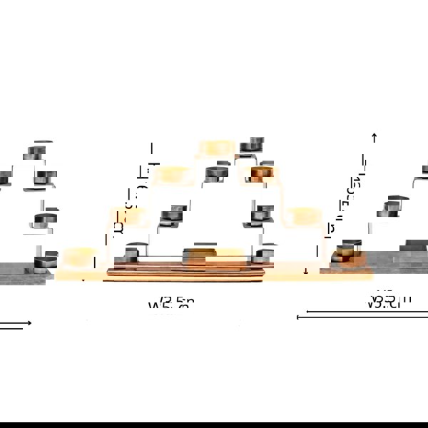 Ivyline Tealight Candle Holder with Décor Box in Antique Brass