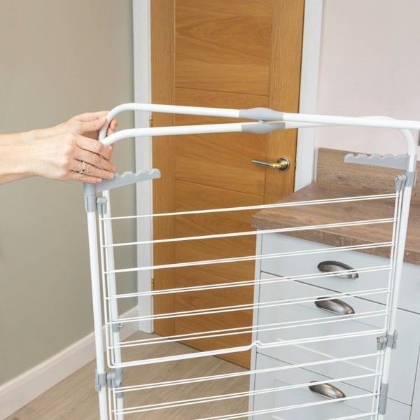 JVL Foldable 3 Tier Drying Rack, White