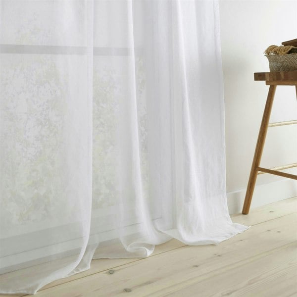 Pineapple Elephant Izmir White Tab Top Voile