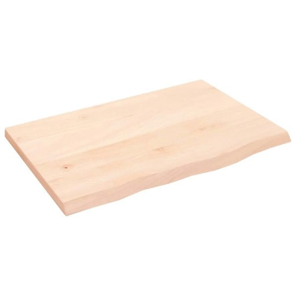 Berkfield Wall Shelf 60x40x2 cm Untreated Solid Wood Oak