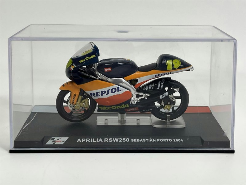 MCSlots Sebastian Porto Aprilia RSW250 2004 Moto GP Diecast Model 1:24 Scale  MC22