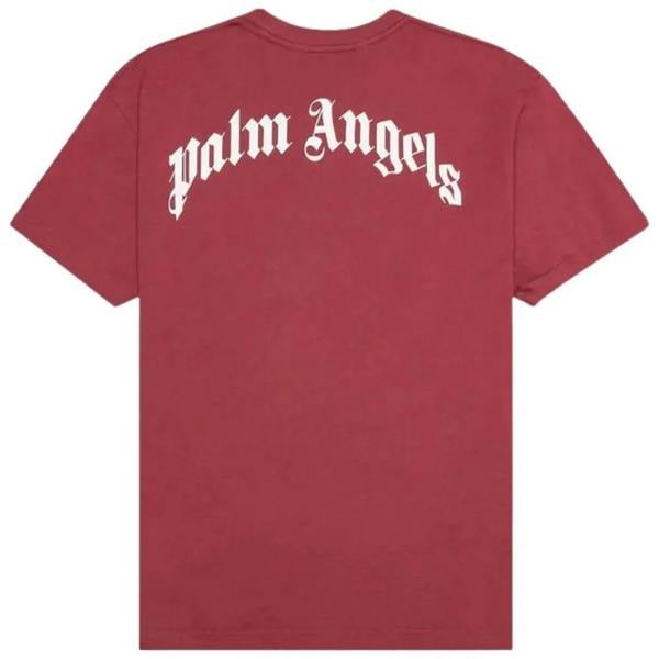 Palm Angels Mens Kill The Bear T-Shirt - Burgundy - 