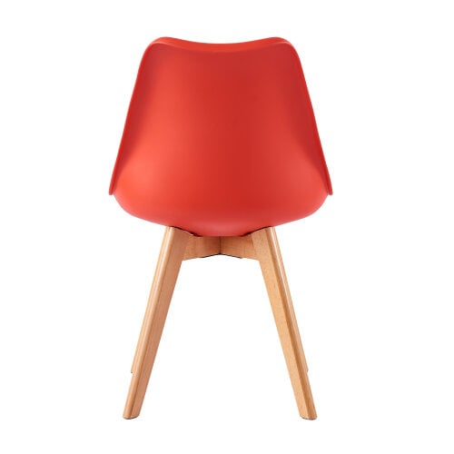 Set of 4 Dining Chairs with Solid Wooden Legs and Seat Cushion Pads Eva