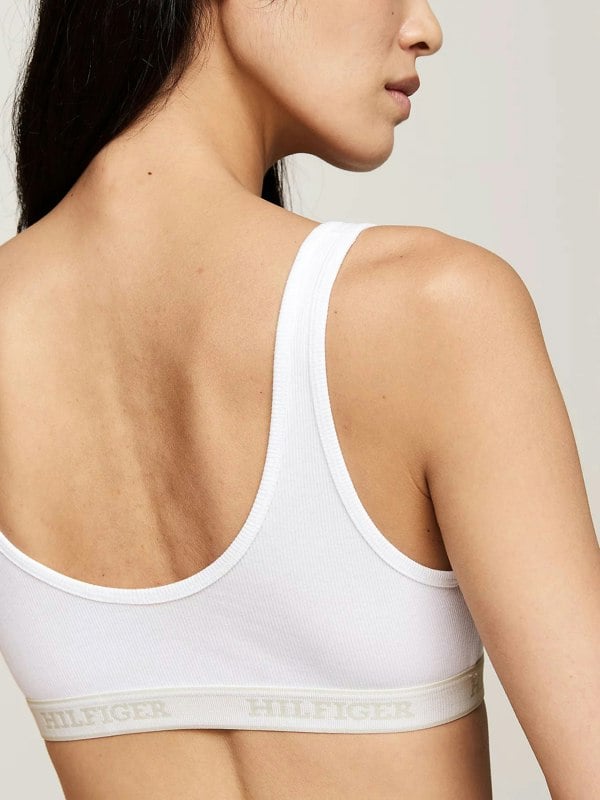Tommy Hilfiger MONOTYPE Womens Bralette Lifts White
