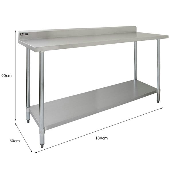 Kukoo Commercial Stainless Steel Catering Table - 6ft Wide