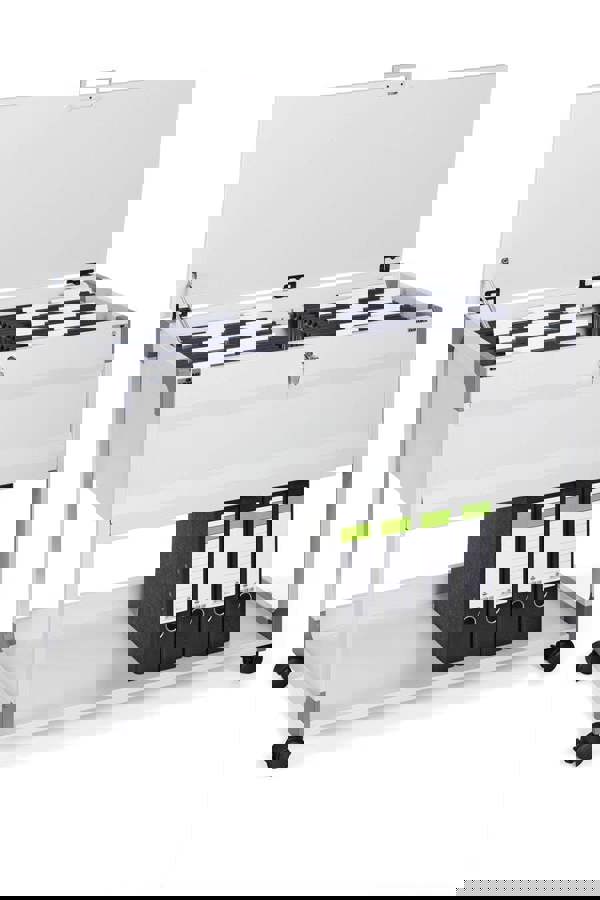 Durable Locking Lid Suspension File Trolley | for 100 A4 Folders | Grey