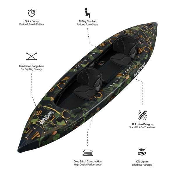 Wave Trailblazer 3.0 | Inflatable Kayak | Drop-Stitch | 2-3 Seater
