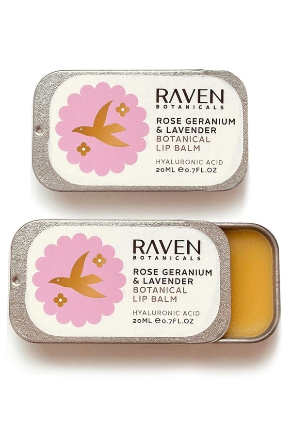 Raven Botanicals Botanical Lip Balm - Rose Geranium & Lavender
