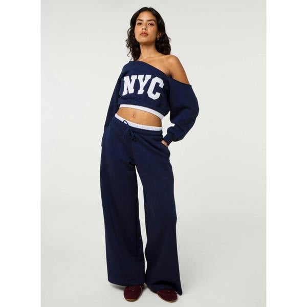 Pink Vanilla Contrast Waist Cuffed Joggers