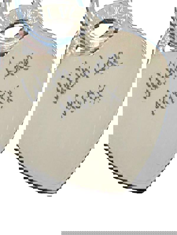 Memorials Direct Sterling Silver Personalised Heart Handwriting Necklace