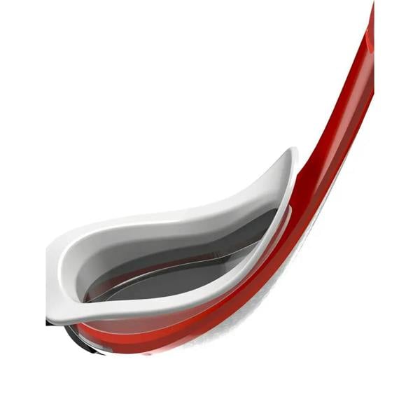 Speedo Fastskin Pure red and white plastic water bottle with curved spout