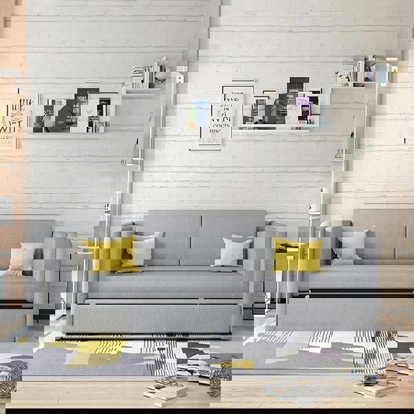 Two Seater Sofa Bed, Kid Bunk Bed in a lifestyle setting with small double sofa bed