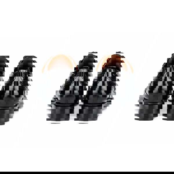 Base London Base London STEEPLE Mens Derby Brogue Shoes Hi-Shine Black