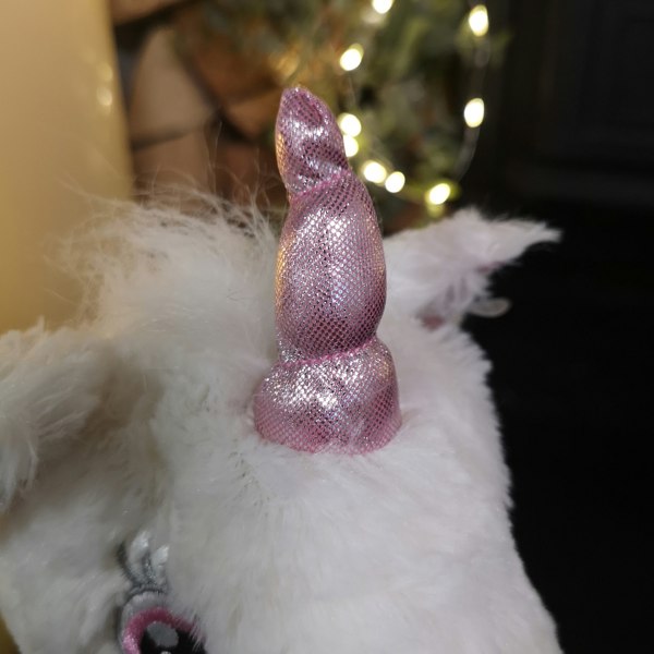 Samuel Alexander 24cm Plush White Unicorn with Sparkly Pink Horn and Hooves