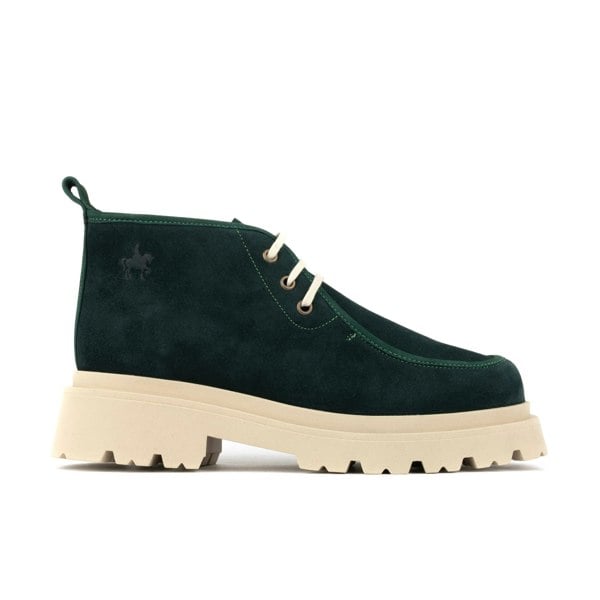 Embassy London Verona - Green Suede - Women's Square Toe Chukka Boot
