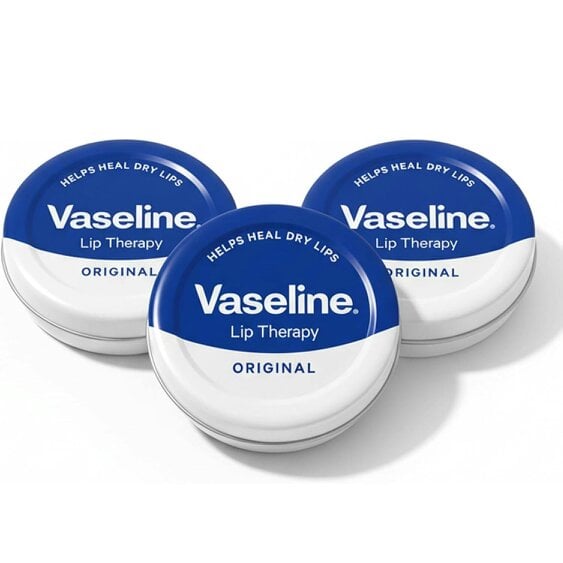Vaseline Lip Therapy Original Lip Balm Tins 3 x 20g