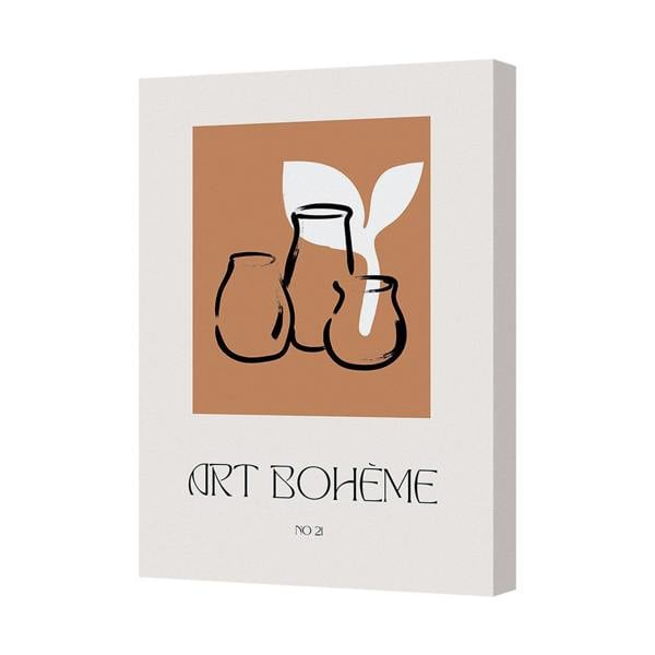 Benjamin Tate Design Art Boheme No 21 Canvas Print Abstract Vase Wall Art