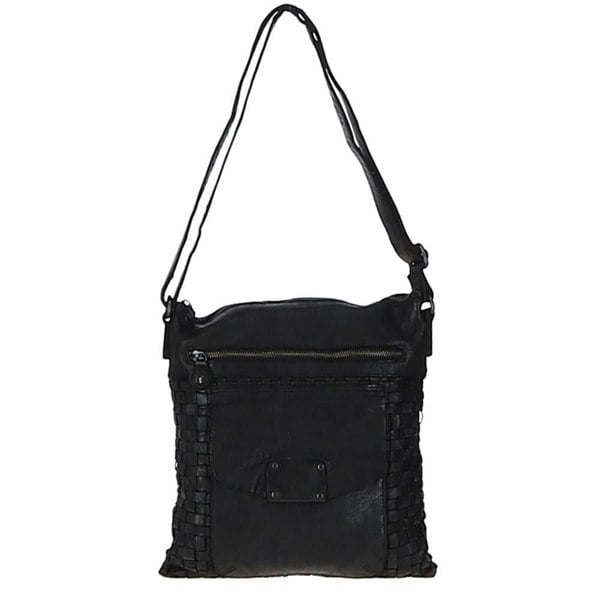 Ashwood Woven Large Leather Vintage Crossbody Bag