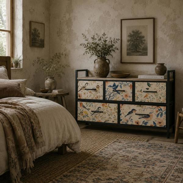 Wyld Haus Tonona Wooden White 5 Drawer Storage Chest