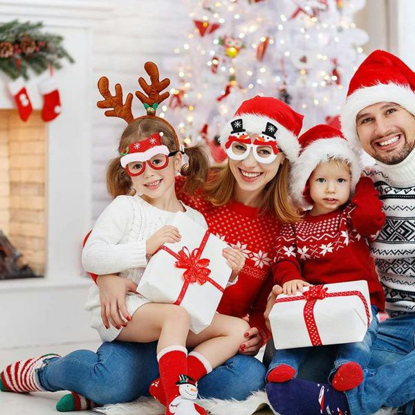 45cm Novelty Glitter White Snowman Christmas Glasses for Party Props and Festive Dress-Up image 4