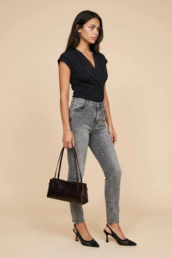 Urban Bliss Soft Grey Mom Jean