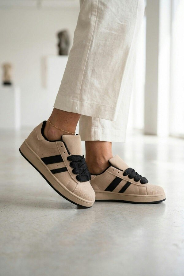 ikrush Maud Faux Suede Stripe Trainers
