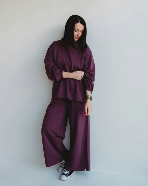 Oragnic cotton Ivy Purple Sweatshirt- image 1