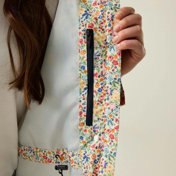 Regatta Womens/Ladies Cath Kidston Ditsy Floral Long Length Waterproof Jacket - Cream Harmony - 