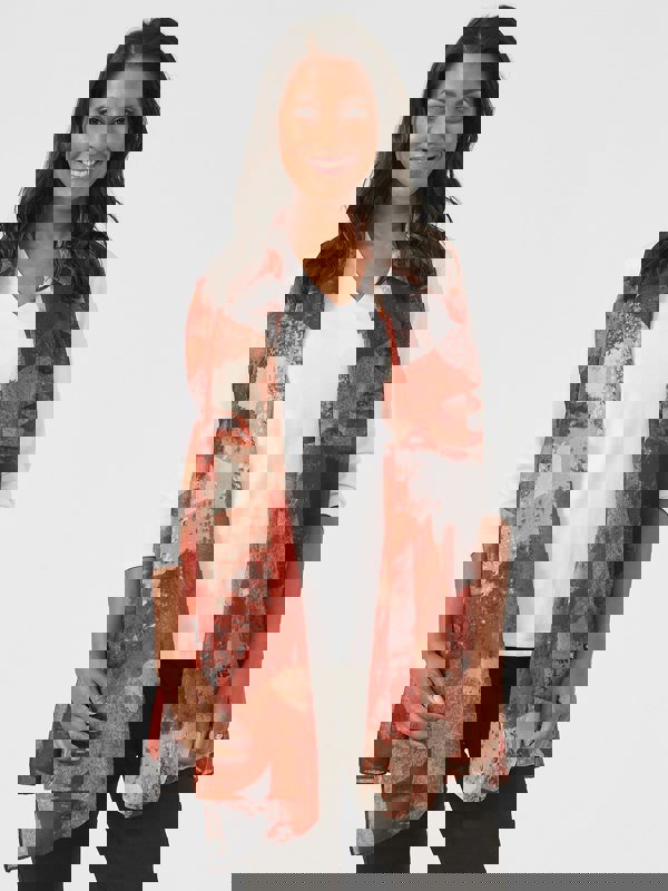 PennyPlain All Over Print Scarf - Rust