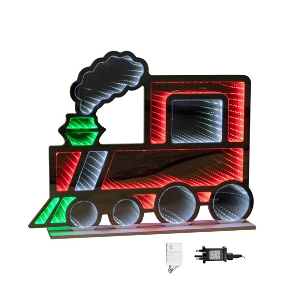 Samuel Alexander 60cm Standing Christmas Train Infinity Decoration with Multi-Coloured LEDs